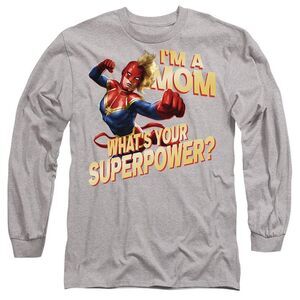 Captain Marvel Unisex Adult Mom Superpower Mothers Day T-Shirt / Sport Heather